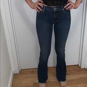 Runaway Fray Mother Jeans